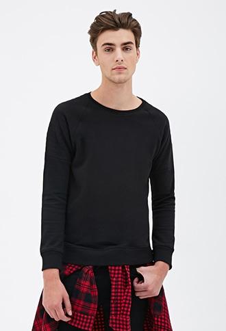 Forever21 Quilted Raglan Sweatshirt