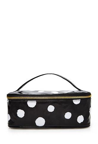 Forever21 Polka Dot Makeup Bag (black/white)