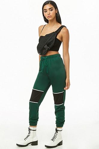 Forever21 Contrast-panel Knit Joggers