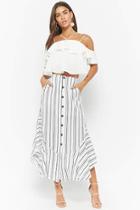Forever21 Striped Button-front Skirt