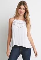 Forever21 Crochet-paneled Crepe Trapeze Cami