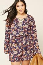 Forever21 Plus Size Lace-up Romper