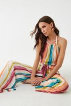 Forever21 Abstract Striped Halter Jumpsuit