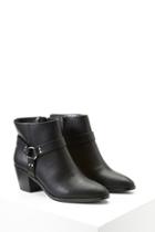 Forever21 Women's  Faux Leather Belted Booties