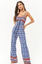 Forever21 Geo Tie-front Cami Jumpsuit
