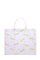 Forever21 Pizza And Cat Print Tote Bag