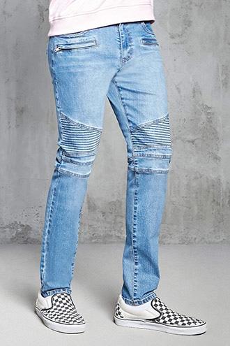 Forever21 Distressed Moto Skinny Jeans
