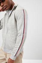 Forever21 Smash Marled Striped-trim Jacket