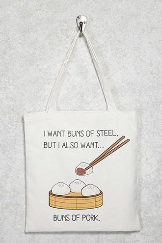 Forever21 Pork Buns Graphic Tote Bag