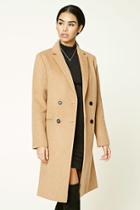 Forever21 Women's  Double-breasted Wool Blend Coat