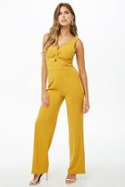 Forever21 Twist-front Cutout Sleeveless Jumpsuit