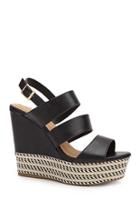Forever21 Faux Leather Strappy Espadrille Wedges