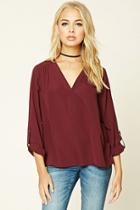 Forever21 Women's  Contemporary V-neck Blouse