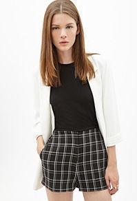 Forever21 High-waisted Plaid Shorts