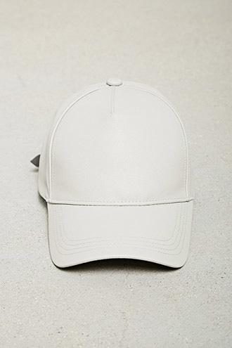 Forever21 Men Faux Leather Cap