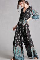 Forever21 Paisley Ornate Palazzo Jumpsuit