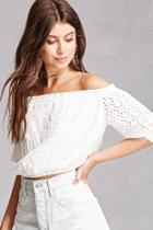 Forever21 Eyelet Off-the-shoulder Top