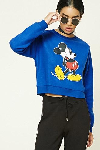 Forever21 Women's Brushed Mickey Mouse Sweatshirt