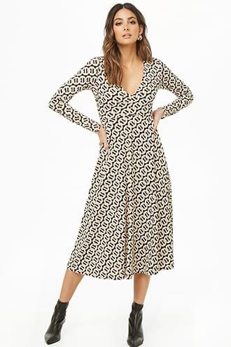 Forever21 Chain Print Midi Dress