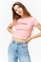 Forever21 Cropped California Graphic Tee