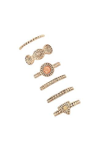 Forever21 Faux Gem Midi Ring Set