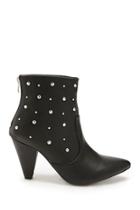 Forever21 Faux Leather Studded Ankle Booties