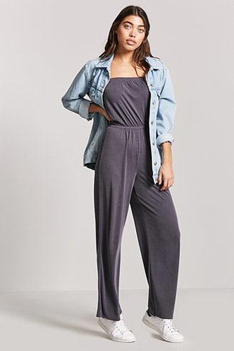 Forever21 Ribbed Tube Jumpsuit
