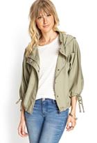 Forever21 Contemporary Hooded Utility Jacket
