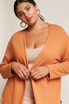 Forever21 Plus Size Dolphin-hem Fleece Cardigan