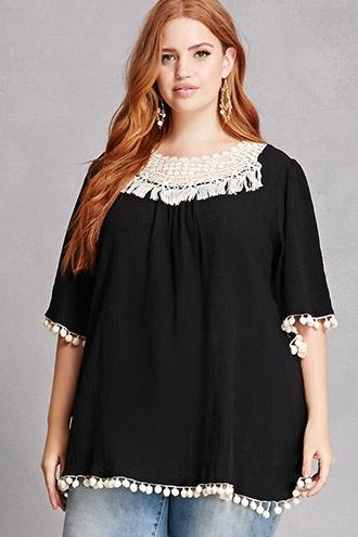 Forever21 Plus Size Pom Pom Tunic