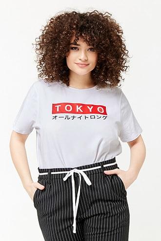 Forever21 Plus Size Tokyo Graphic Tee