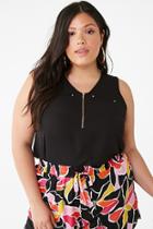 Forever21 Plus Size Zip Front Top