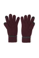 Forever21 Marled Knit Texting Gloves (burgundy/charcoal)