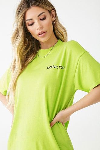 Forever21 Thank You Graphic Print Tee