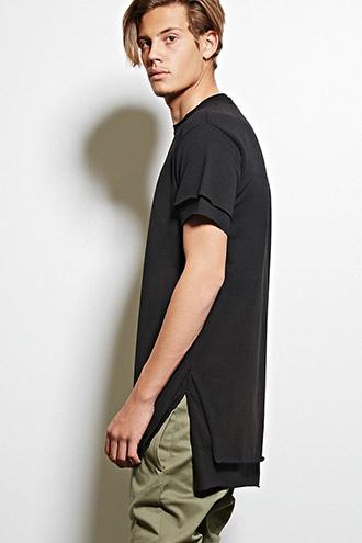 21 Men Men's  Victorious Raw-cut Layered Tee