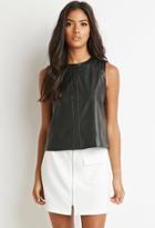 Forever21 Faux Leather Boxy Top