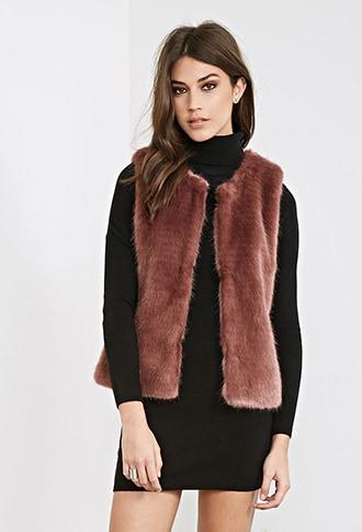 Forever21 Classic Faux Fur Vest
