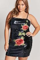 Forever21 Plus Size Embroidered Sequin Mini Dress