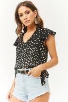 Forever21 Daisy Bow Neck Top