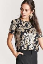 Forever21 Boxy Baroque Sequin Top