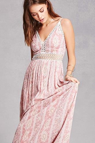 Forever21 Soieblu Paisley Print Maxi Dress
