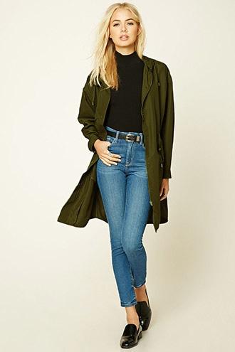 Love21 Women's  Hooded Utility Jacket