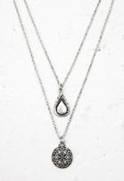 Forever21 Etched Charm Necklace Set