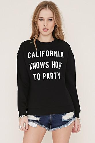 Forever21 Women's  California Graphic Pullover
