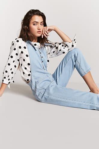 Forever21 Snap-front Overalls