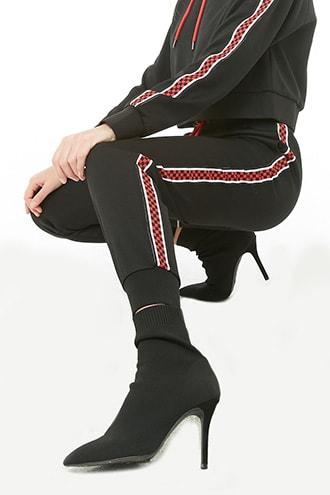 Forever21 Checkered Trim Joggers