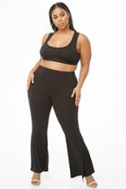 Forever21 Plus Size Crop Top & Flare Pants Set