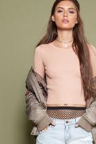 Forever21 Women's  Cropped Ribbed Sweater