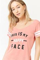 Forever21 This Is My Happy Face Graphic Tee