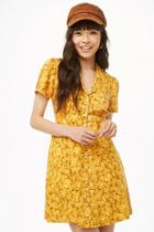 Forever21 Tie-waist Floral Print Dress